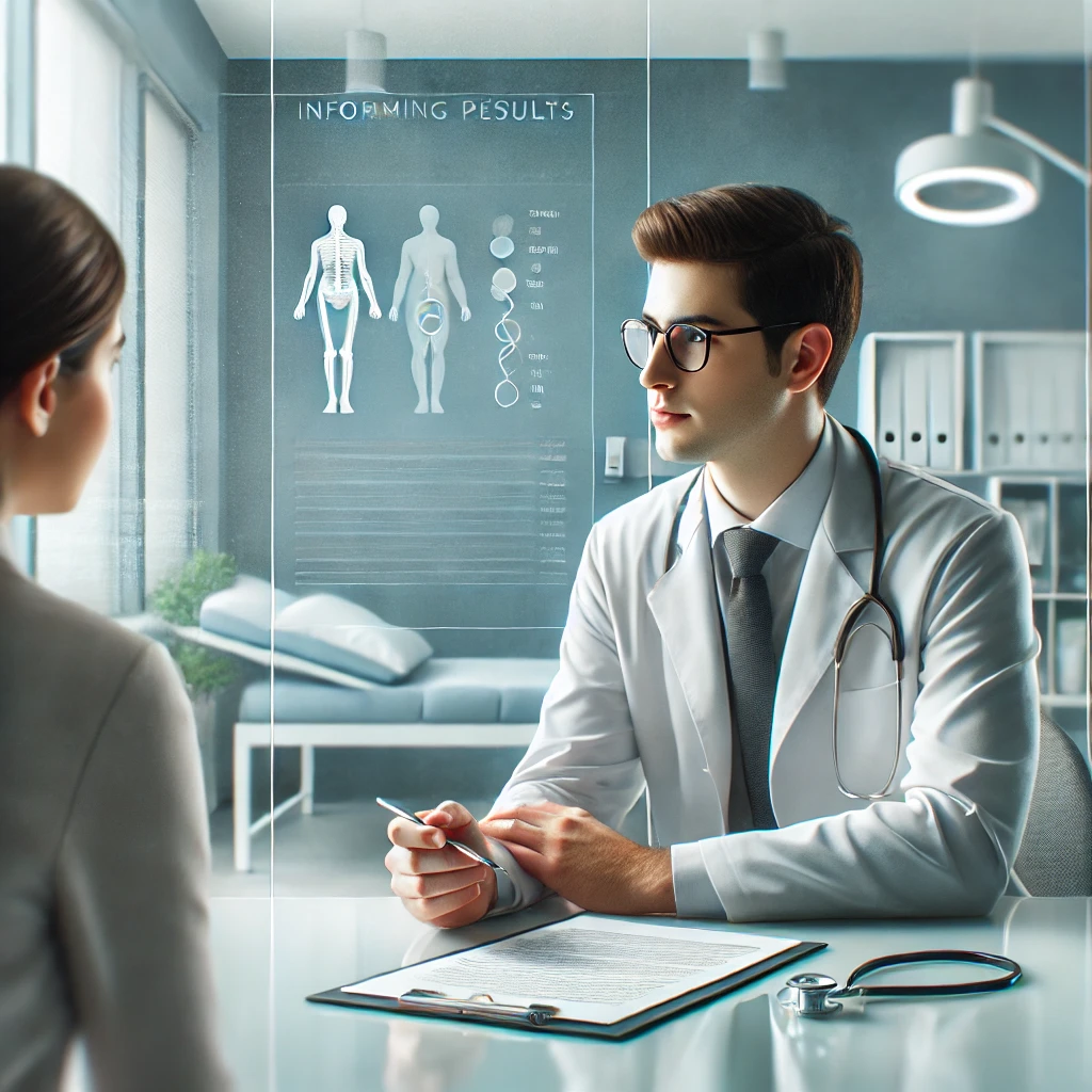 Informing Patients About Their Health Status. The Image Shows A Doctor